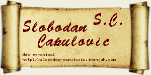 Slobodan Capulović vizit kartica
